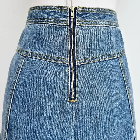 Cabi Speedway Denim Carpenter A-Line Skirt